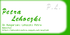 petra lehoczki business card